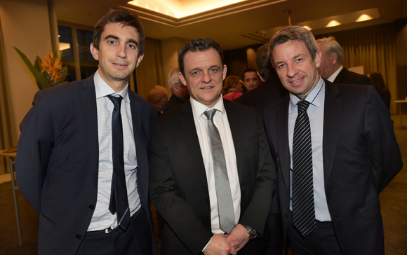 2. Yann Roubert, président du LOU Rugby, Laurent Fiard, président du Medef Lyon-Rhône et Lionel Flasseur, directeur du programme ONLYLYON