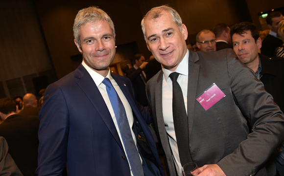 34. Laurent Wauquiez, président du Conseil Régional Auvergne Rhône-Alpes et Roger Touzé (Medef)