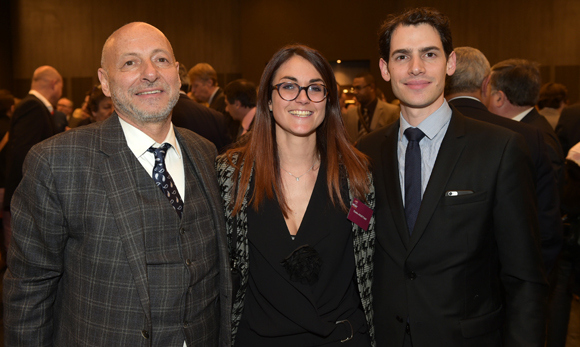 37. L’horloger Jean-Louis Maier, son fils Arthur (Maier Développement) et Elodie Aguettant (Medef)