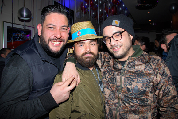 6. Le coiffeur Tony Cabrol (Première Mode Coiffure Beauté) entouré des DJ Ruben Conga et Terror Mike