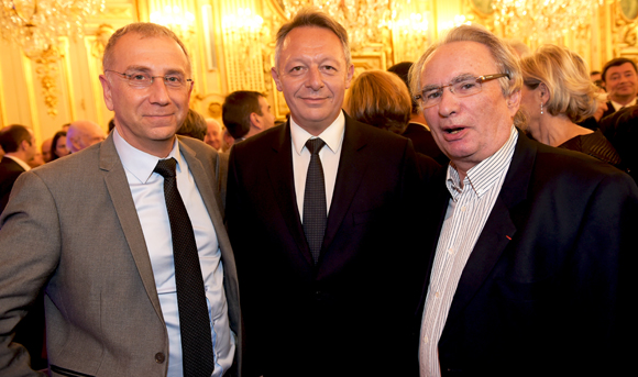 9. Alain Giordano, adjoint au maire de Lyon, Thierry Braillard, secrétaire d’Etat aux Sports et Bernard Rivalta, conseiller de la SNCF