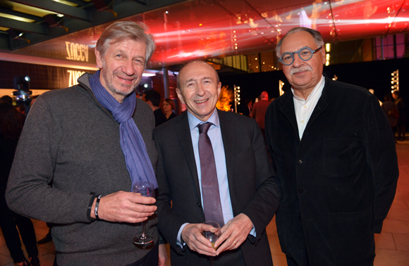 14. Claude Polidori (Halles de Lyon), Gérard Collomb, sénateur-maire de Lyon et l’architecte Albert Constantin 