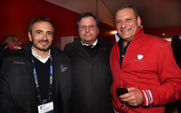 28. Christophe Serna, président d’Aix en Provence Rugby, Franck Isaac-Sibille (LOU Rugby) et Patrick Boulin (Rugby Club)