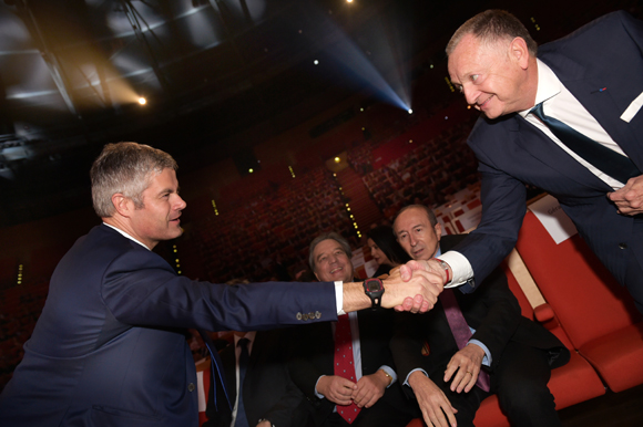 4. Laurent Wauquier, président du Conseil Régional Auvergne Rhône-Alpes et Jean-Michel Aulas, président de l’OL