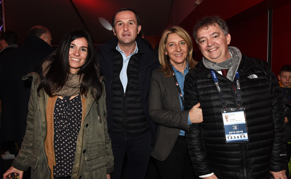 47. Sandra Hubert, Patrice Martinez (Proxim), Catherine Arbaud (LOU Rugby) et Guy Mathiolon, président de Serfim