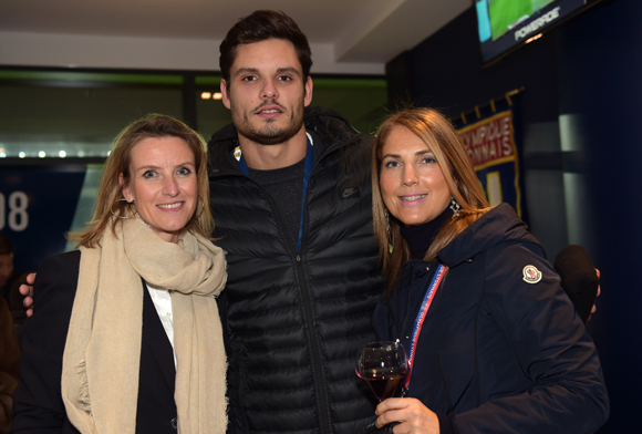 50. Pauline Boyer-Martin (OL), Florent Manaudou, champion du monde de natation et Emmanuelle Sarrabay (OL)