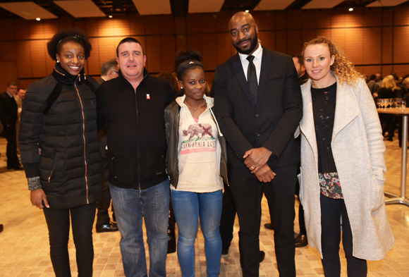 57. Migna Touré, Stéphane Rivat, Esther Niamké, Sébastien Logue et Mélanie Plust (Lyon Basket)