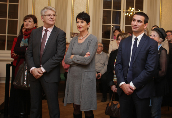 24. Fabienne Levy, Pascal Chopin (JC Decaux), Marie-Thérèse Rabatel et Yann Cucherat, adjoints au maire de Lyon