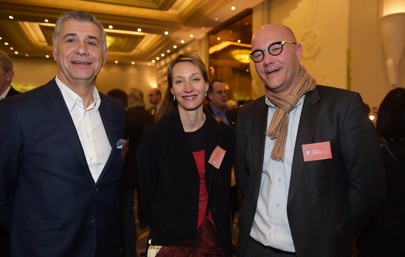 33. Pierre Maillot (LOU Rugby), Ariane Sire et Frédéric Ughetto (Santé Partners)