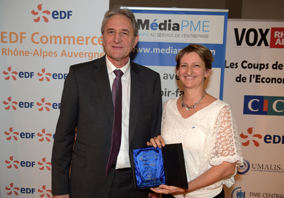 7. Pierre Tournier, président de Média Pme et Sylvie Guinard (Thimonnier), Lauréat catégorie Innovation