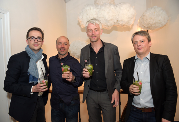 9. David Ecomard (Club Pernod), Dimitri (Infovision), Hubert Julien-Laferriere, maire du 9ème et Simon Virlogeur (Mairie du 9ème )