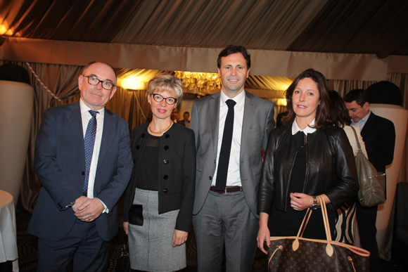 3. Yvon Léa, président du directoire Banque Rhône-Alpes, son épouse Nadine, Franck Beasse, vice-président Banque Rhône-Alpes, son épouse Virginie