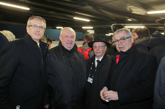 22. Fréderic Fleury, nouveau président de l’Université Lyon I, Christian Coulon, maire de Lyon 8ème, Léandre Borbon (LOU Rugby) et Patrick Selma, président de l’association du LOU Rugby 