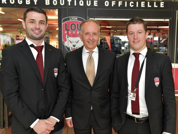 54. Romain Loursac (LOU Rugby), Eric Vernusse (Banque Rhône-Alpes) et Mathieu Renaud (LOU Rugby)