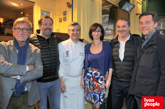 8. Jean-Paul Lacombe, Bruno Bluntzer (Charcuterie Sibila), Laurent Bouvier, Françoise Sibila, Alain Potiron (Champagne Mumm) et Frédéric Berthod (33 Cité)