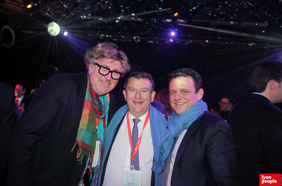 1.Hervé Kleczewski (Waoup), Paul Rolland, Président de Métallurgie rhodanienne et Laurent Fiard, Président du MEDEF Lyon-Rhône