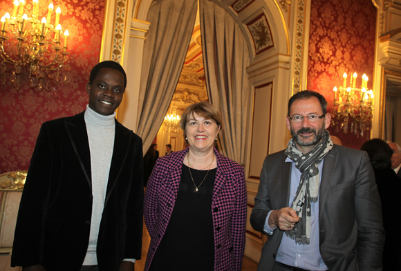 13. Aimé Mbonankira, filleul Sanofi Pasteur, Marie-José Quentin-Millet (Sanofi) et Christophe André (Sanofi Pasteur)