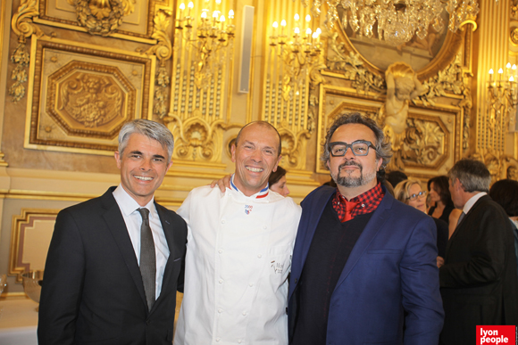 20. François Thiery (GL Events), Hervé Mons (Mons Halles de Lyon) et Emmanuel Chevalier, designer culinaire