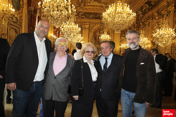27. Philippe Bernachon, Jacky Marguin, Colette Sibilia, Olivier Ginon (GL Events) et Mathieu Viannay (Mère Brazier)