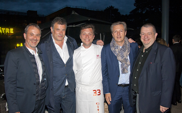 28. Alain Potiron (directeur régional Pernod), Gilles Demange, Frédéric Berthod (33 Cité), Pascal Blache (Maire du 6e) et Christophe Marguin (Restaurant Christophe Marguin)