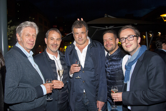 31. Claude Polidori (Maison Victoire), Alain Potiron (directeur régional Pernod), Gilles Demange, le plaisantin Arnaud Bernollin (Cuisines Bernollin) et David Ecomard (Pernod Mumm)