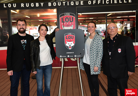 32. Jérôme Troy, Delphine Borbon, Ségolène Choplin (PreviFrance) et Léandre Borbon (LOU Rugby)