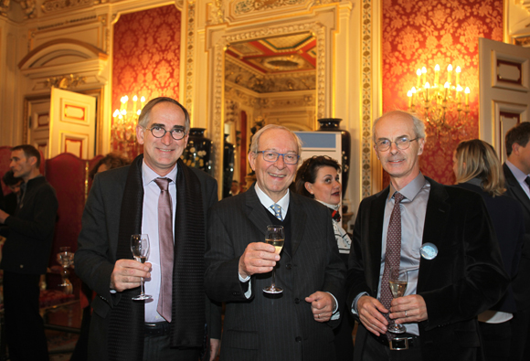 7. Pascal Danger (CCI Beaujolais), Vincent Roiret et le professeur Rémi Gervais (Université de Lyon)