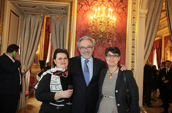 9. Isabelle Boivin (Ricard), Erick Roux de Bézieux (Syntagme) et son épouse Elodie Humeau, conseillère municipale