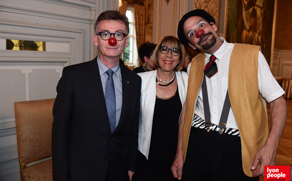 23. Pascal Charmot, maire de Tassin, Michèle Jeleff et Mercredi Prochain (Docteur Clown)