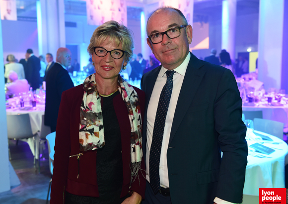47. Yvon Léa, président de la Banque Rhône-Alpes et son épouse Nadine