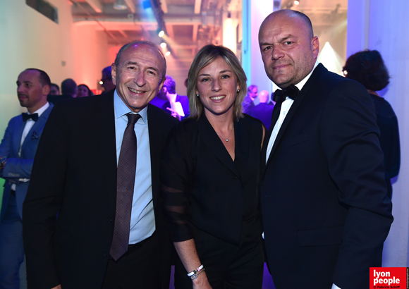 50. Gérard Collomb, sénateur maire de Lyon, Julie Demont (Chapoutier) et Sébastien Leguillou (Moreteau)