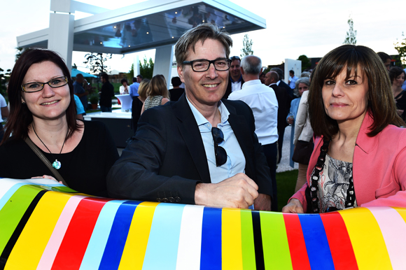 15. Julie Capdevielle, François Thoer (Mondial Piscine) et Isabelle Nicolas (Domo Déco)