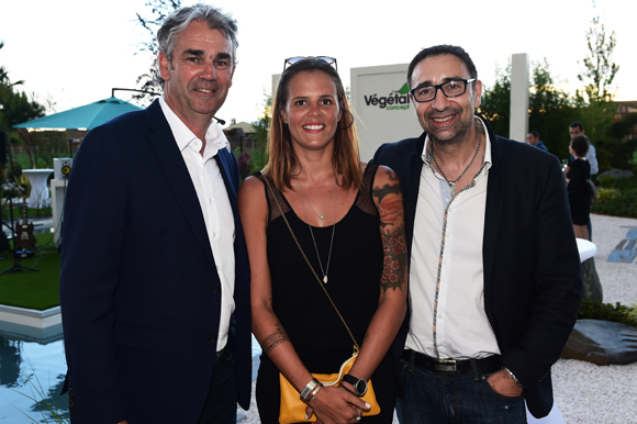19. Franck Jourdan (Végétal Concept), Laure Manaudou et le fleuriste Franck Hernandez