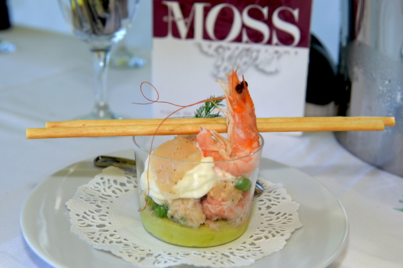 25b. Son plat : Verrine de st jacques crevette & tomates