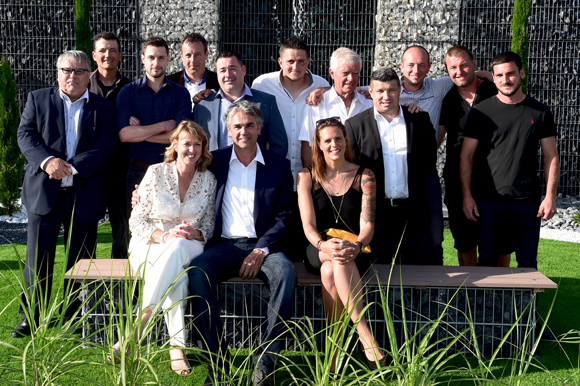 2. Franck Jourdan, sa team (Végétal Concept) et Laure Manaudou