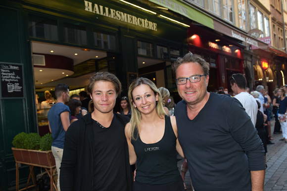 45. Pierre-Yves Gas (Agence Proxi’com), son fils Louis et Chloé Pupier-Sibilia (Halles Mercière)