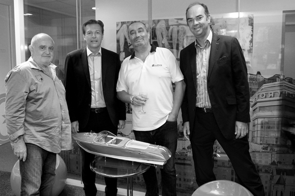 1. Francis Allimant (Cime), Pascal Blache, maire du 6ème, Pierre Nallet (AnaHome Immobilier) et Benoît Licour (Maïa)