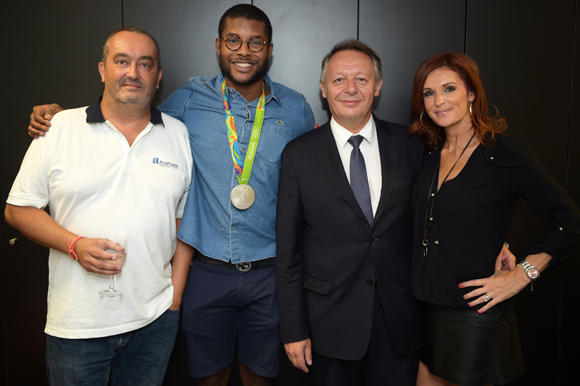 13. Pierre Nallet (AnaHome Immobilier), Mehdy Metella, Thierry Braillard, secrétaire d’Etat aux Sports et son épouse Sophie