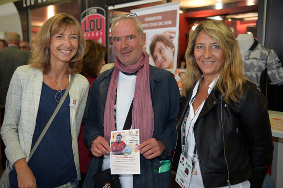 13. Sophie Merigot (Fondation Hospices Civils de Lyon), Denis Schott et Catherine Arbaud (LOU Rugby)