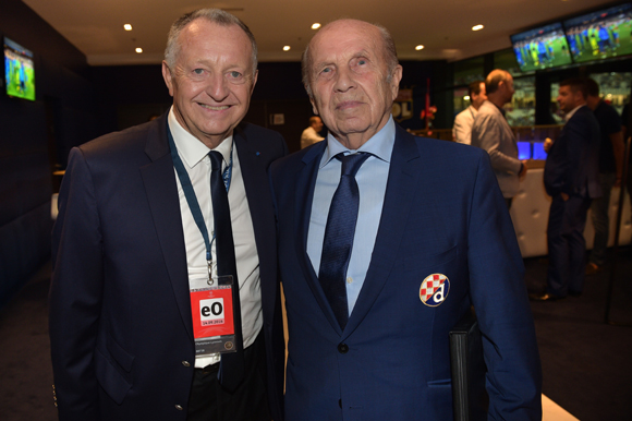 16. Jean-Michel Aulas, président de l’OL et Mirko Barisic, président du Dinamo Zagreb