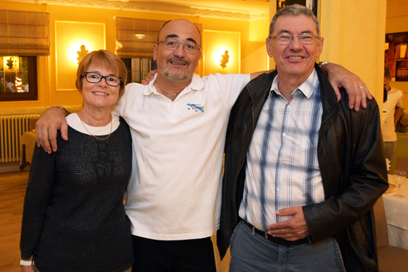 26. Denis Mondon, son épouse Patricia et Franck Sucillon (Restaurant Duverger)