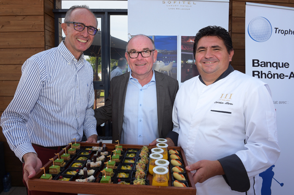 37. Jacques Bourguignon, directeur général Sofitel Lyon Bellecour, Yvon Léa (Banque Rhône-Alpes) et Christian Lherm, chef des 3 dômes