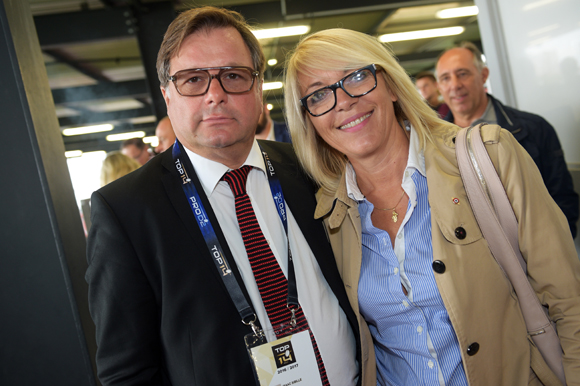 54. Franck Isaac-Sibille, vice-président du LOU Rugby et Laurence Fautra, maire de Décines