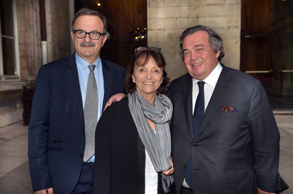 1. Jean-François Carenco, Préfet de l’ile de France,  son épouse Magalie et Olivier Ginon, président de GL Events