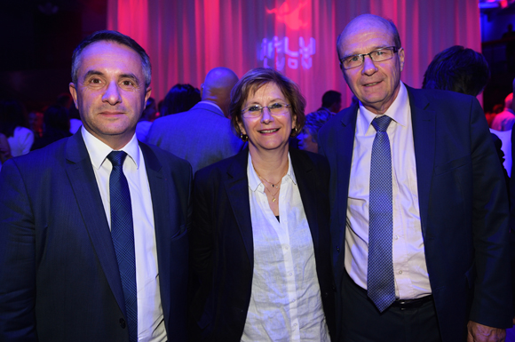 16. Jacques  Blanchet (Conseil Régional), Annie Guillemot, vice-présidente de la Métropole de Lyon et Jean-Michel Longueval, maire de Bron