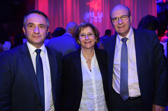 16. Jacques Blanchet (Conseil Régional), Annie Guillemot, vice-présidente de la Métropole de Lyon et Jean-Michel Longueval, maire de Bron