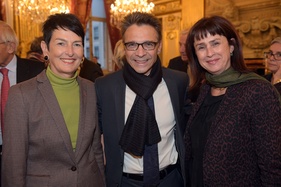 16. Thérèse Rabatel, adjointe à l’égalité des femmes, Olivier Bernardeau (Olympique Lyonnais) et Agnès Benoist, responsable des relations presse de la ville de Lyon