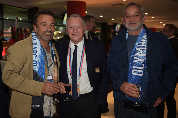 26. Michel Viera (MDA), Jean-Michel Aulas président de l’OL et Luis Alonso (Crédit Mutuel)