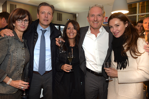 35. Françoise Sibilia (Chez Moss), Pascal Blache, maire du 6ème, Florence Guyot (Champagne Marguerite Guyot), Pascal Auclair (FMI) et Caroline Catoire (Investissimo)