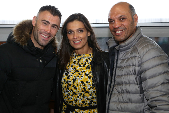 44. Yohan Lidon champion du monde de boxe taï, Kick boxing, la photographe Barbara Touraine et Hacine Chérifi Champion du monde boxe poids moyens